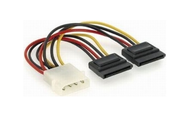 Cablu alimentare GEMBIRD, adaptor Molex la 2 x S-ATA, 15cm, CC-SATA-PSY