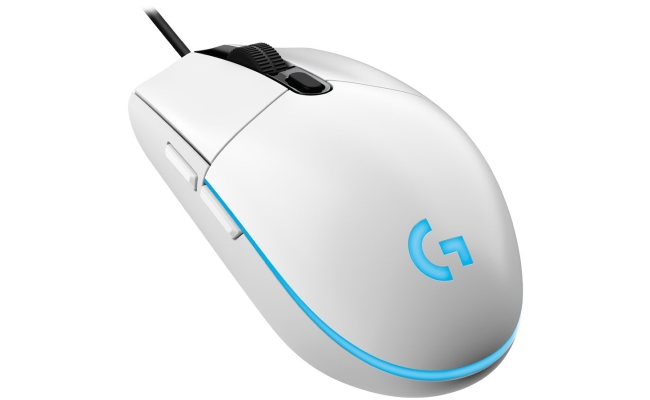 Mouse Logitech Gaming G203 910-005797, LIGHTSYNC, alb