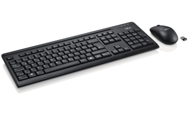 Setul wireless de tastatura si mouse Fujitsu LX410 US