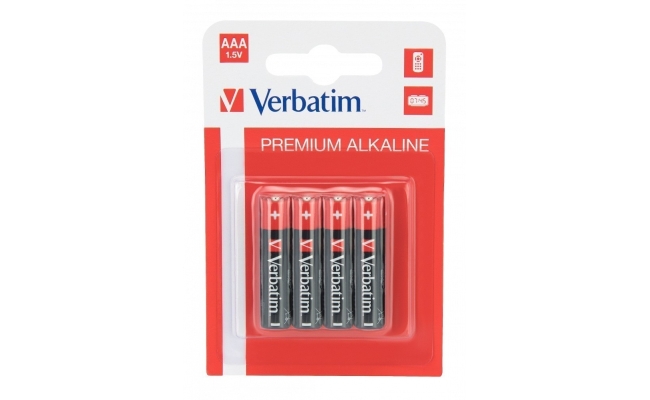 Baterii Verbatim AAA Alcaline 1.5V, 4buc 49920