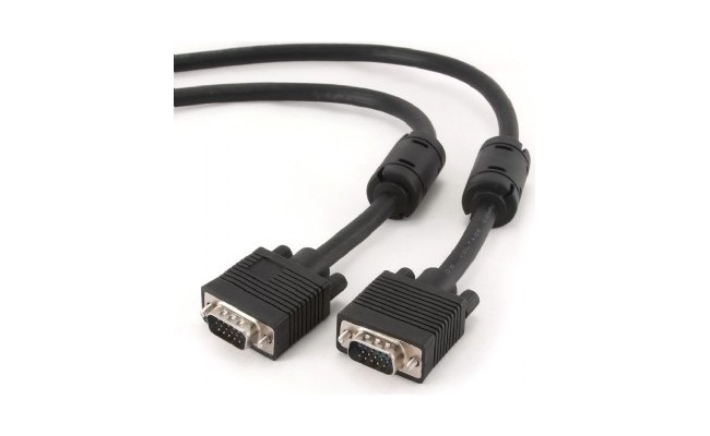 Cablu video GEMBIRD VGA (T) la VGA (T), 5m, premium, dublu ecranat, negru,...