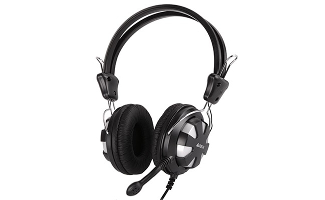 Casti cu microfon A4tech HS-28-2, Argintiu/negru
