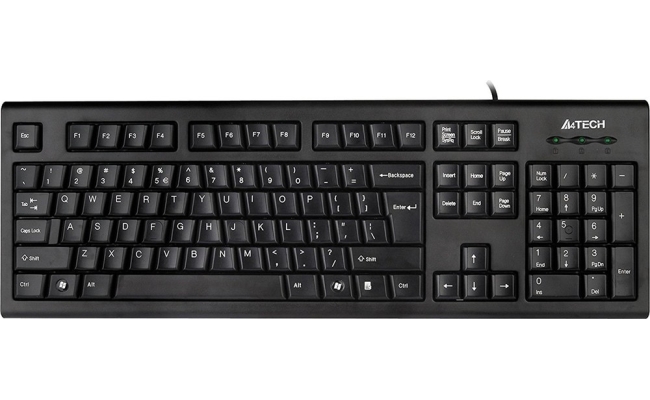 Tastatura A4TECH KRS-85-USB, cu fir, negru
