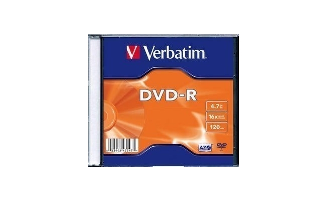 DVD-R Verbatim 4.7GB, 1 buc, Single Layer, carcasa (43547)