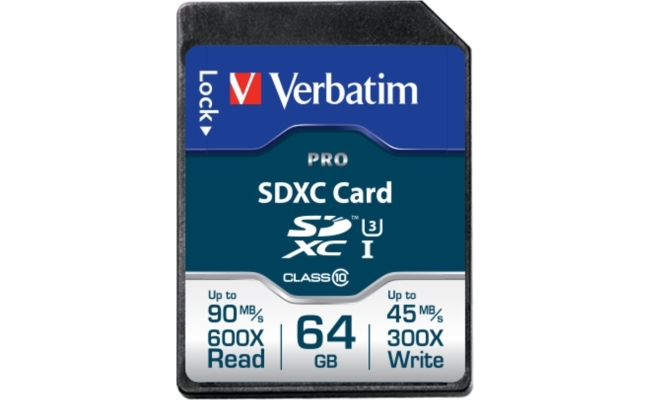 Card de memorie Verbatim Pro SDXC 64GB, Class 10, UHS-I (47022)