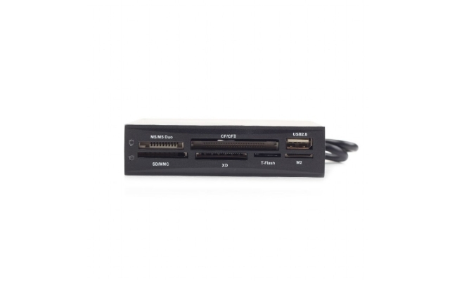 Card Reader intern Gembird FDI2-ALLIN1-02-B, interfata USB 2.0, metalic, negru