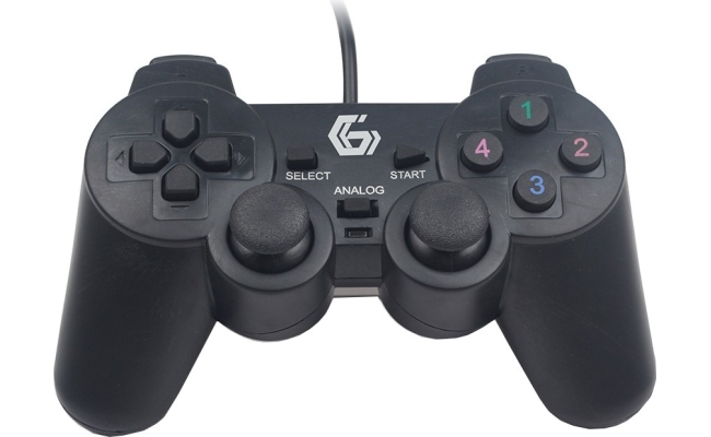Gamepad cu fir Gembird JPD-UDV-01, PC, USB, negru