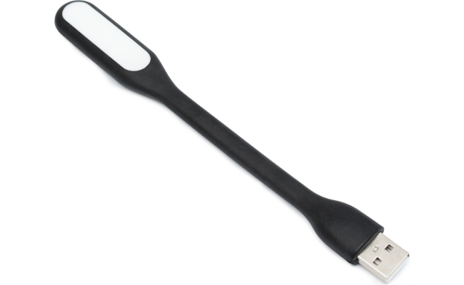Lampa Led USB Spacer 6000K, flexibila, negru
