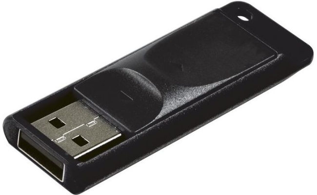 USB Drive 2.0 Store 'n' Go Slider 64GB Verbatim Black