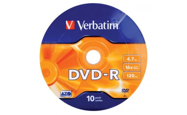 VERBATIM DVD-R 16X 4.7GB WAGON10/SP, "43729"