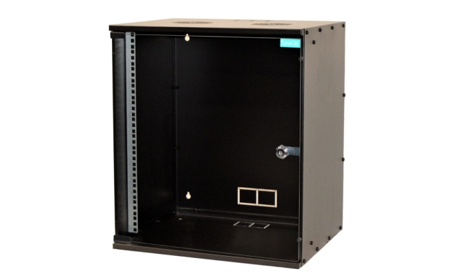 Cabinet 19" Spacer 12U SPCW-12U-BK, fixare pe perete, negru