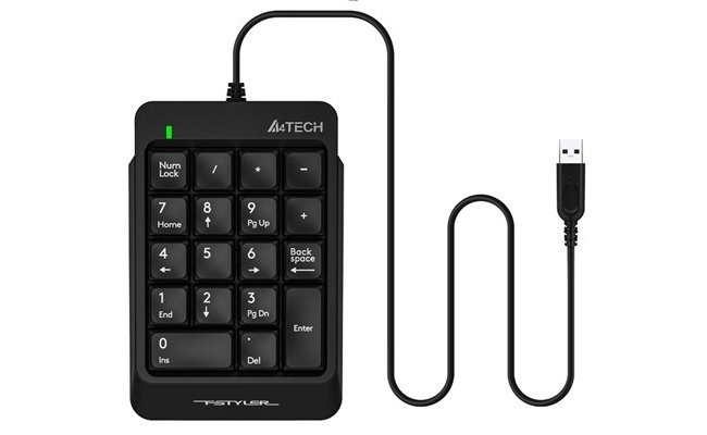 Tastatura numerica A4TECH Fstyler FK-13P-BK, neagra