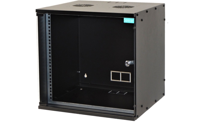 Cabinet 19" Spacer SPCW-9U-450-BK, 9U, fixare pe perete, negru