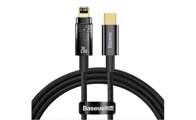 Cablu alimentare si date Baseus Explorer CATS000101, USB Type-C la Lighting...