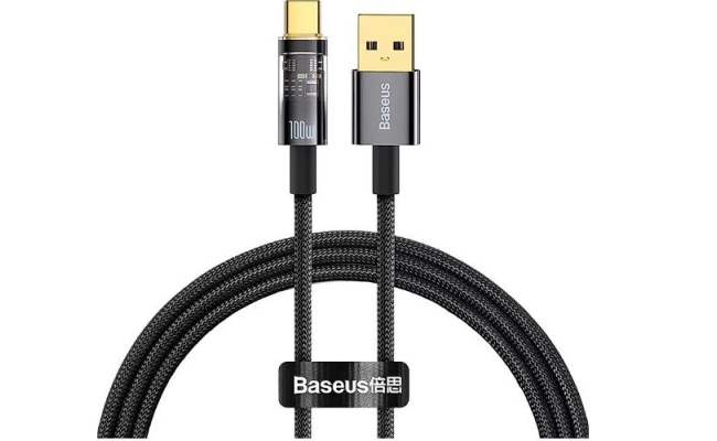 Cablu alimentare si date Baseus Explorer CATS000301, USB la USB Type-C 100W,...