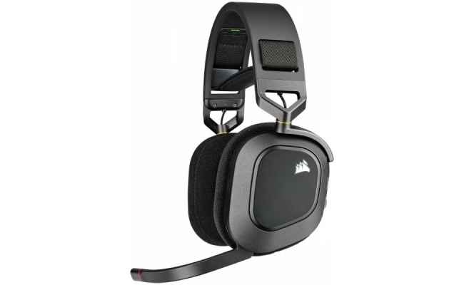 Casti Gaming Corsair HS80 Surround CA-9011235-EU, Iluminare RGB, Negru Carbon