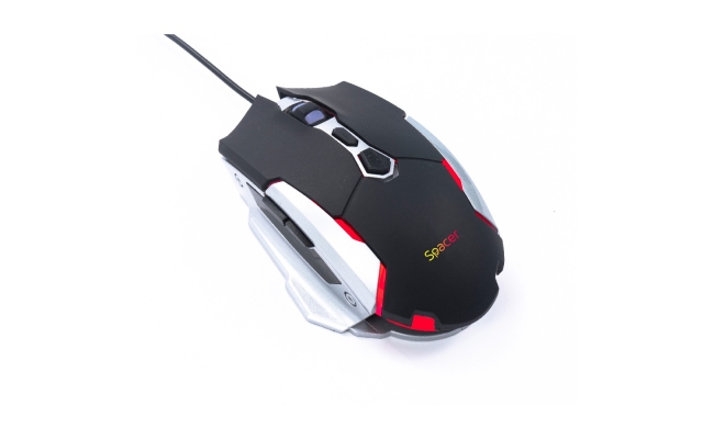Mouse Spacer Gaming SPGM-PULSAR-LITE, cu fir, negru