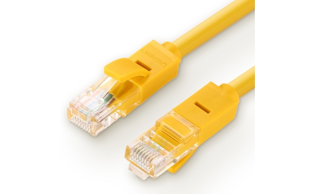 Patch Cord UTP Ugreen Cat5e NW103, fire din cupru, 5m, galben 11233