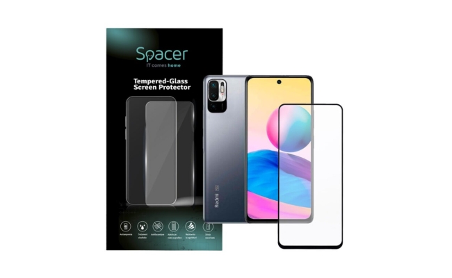 Folie sticla Spacer pentru Xiaomi Redmi Note 10 5G, Tempered Glass, sticla...