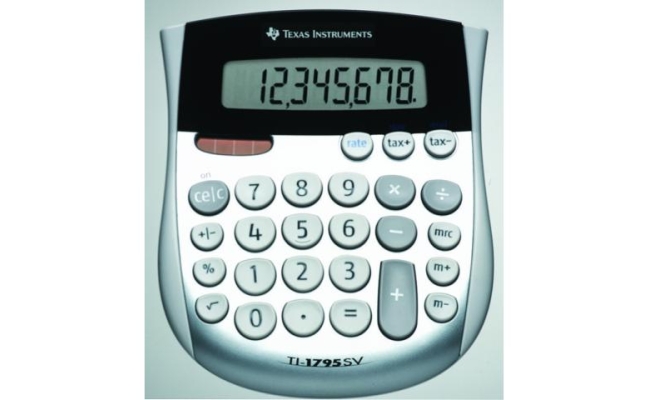 Calculator de birou Texas Instruments  TI-1795SV, 8 digiti, gri TI000538