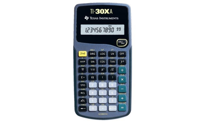Calculator stiintific de birou Texas Instruments TI-30XA, 10 digiti, albastru...
