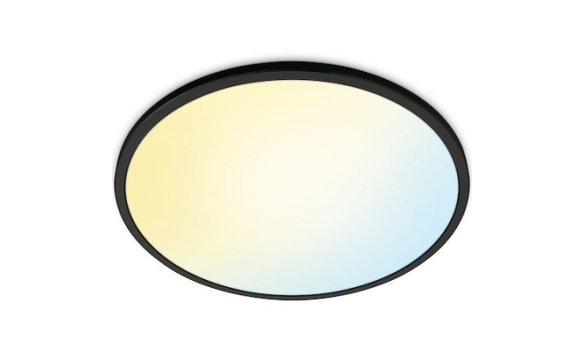 Plafoniera LED inteligenta WiZ SuperSlim 8720169071018, 32W, IP20, Negru