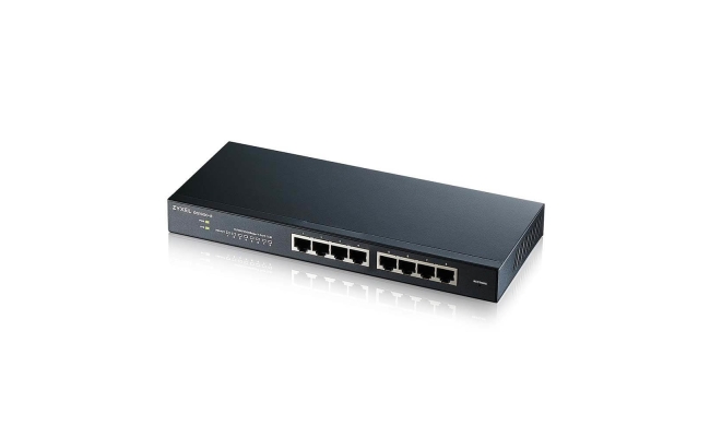 Switch Zyxel GS1900-8-EU0102F, 8 porturi Gigabit L2, 10/100/1000 Mbps, Negru