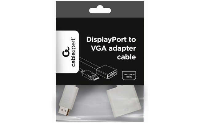 Cablu video GEMBIRD DisplayPort (T) la VGA (M), 10cm, Full HD, Alb,...