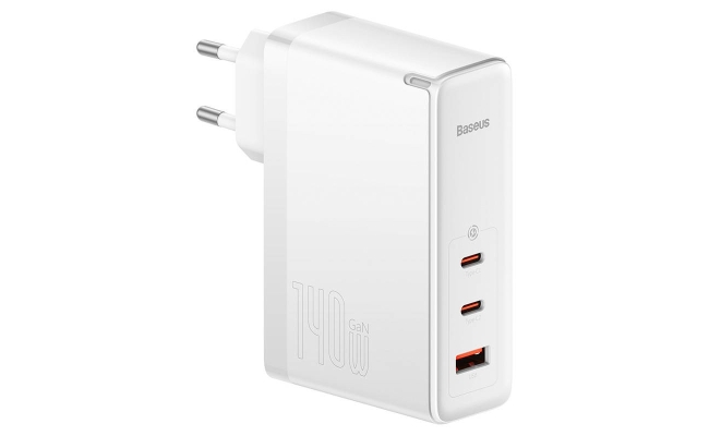 Incarcator retea Baseus GaN5 Pro CCGP100202, 140W, 1 x USB, 2 x USB Type-C, alb