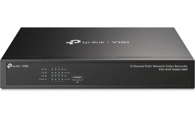 NVR TP-Link VIGI NVR1008H-8MP 8 canale, max 10 TB, HDMI, VGA, RJ45, 2 x USB 2.0