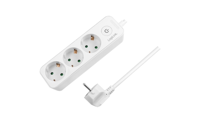 Prelungitor LogiLink LPS244, Schuko x 3, cablu 3G 1.5mm2, IP20, 1.5m, alb
