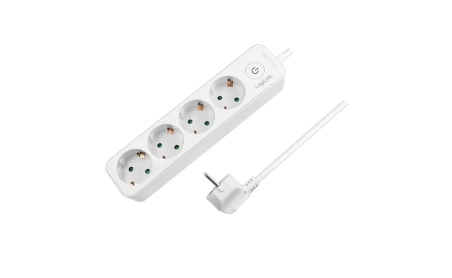 Prelungitor LOGILINK, Schuko x 4, cablu 3G 1.5mm2, buton intrerupator...