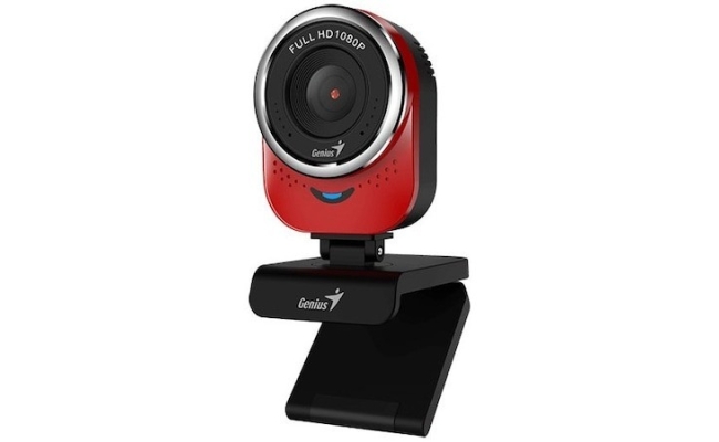 Camera Web Genius Qcam 6000, FullHD 1080p, USB, Rosu 19431