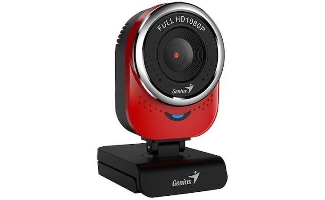 Camera Web Genius Qcam 6000, FullHD 1080p, USB, Rosu 19432
