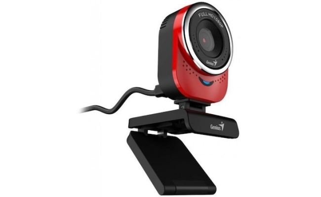 Camera Web Genius Qcam 6000, FullHD 1080p, USB, Rosu 19433