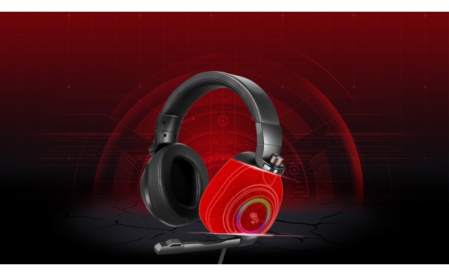 Casti A4TECH Bloody gaming G580, cu fir, iluminare, negru, USB 19451