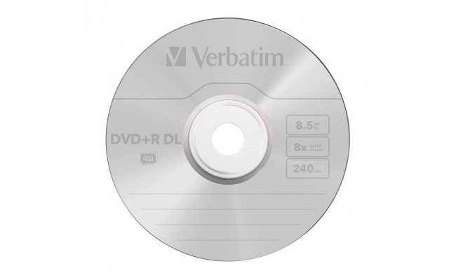 DVD+R VERBATIM  8.5GB, 240min, viteza 8x, 50 buc, Double Layer, spindle,...