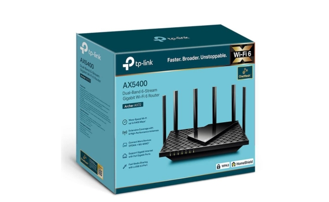 Router wireless TP-LINK Gigabit Archer AX72, AX5400, WiFi 6, Dual-Band 21016