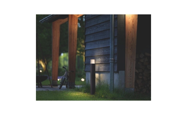 Stalp de exterior LED integrat Philip Stock Post Anthracite, 6W,  alb cald...
