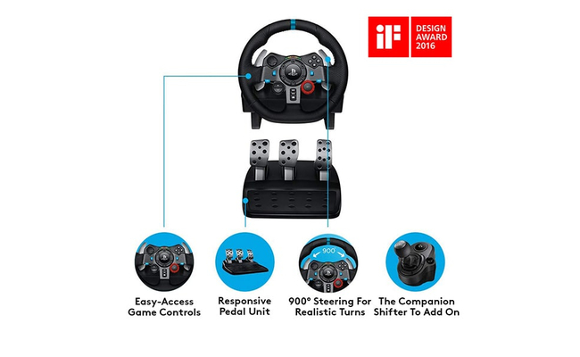 Volan de curse Logitech Driving Force G29 pentru PC si PlayStation 3-4 21306