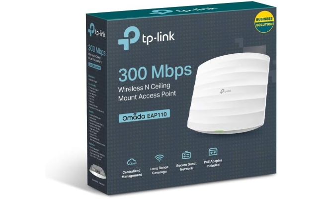Access Point TP-Link EAP110 interior, N300, 300Mbps, Omada 21605