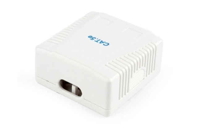 Priza RJ45 Gembird Cat5e pentru FTP cu 2 porturi RJ45 si kit de montare alb...