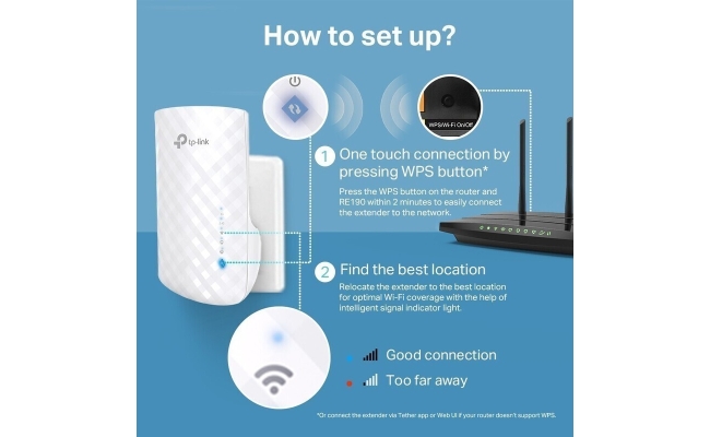 Range Extender TP-LINK RE190, AC750, OneMesh™, Dual-Band, Smart Roaming...