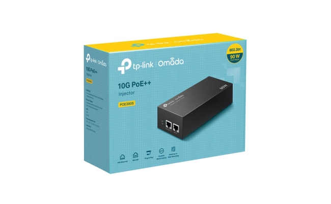INJECTOR Omada 10G PoE++ TP-LINK POE380S, 2 x porturi 10 Gigabit, compatibil...