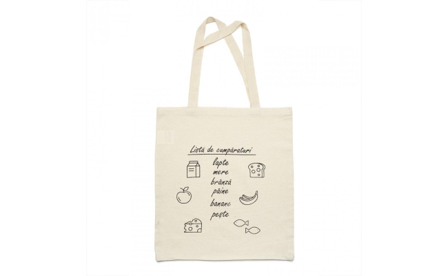 Sacosa Heinner pentru cumparaturi, bumbac cu print (HR-SHPBAG38) 49772