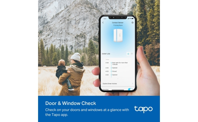 Tapo T110 TP-Link - Senzor smart de miscare, securitate pentru ferestre si...