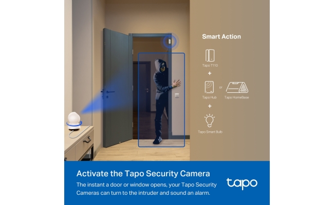Tapo T110 TP-Link - Senzor smart de miscare, securitate pentru ferestre si...