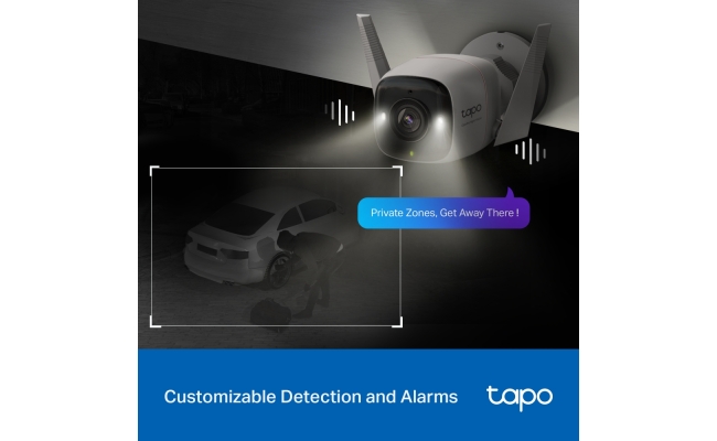 TP-Link Tapo C325WB - Camera IP Exterior, 2K, IP66, 4 MP, wireless, microfon,...