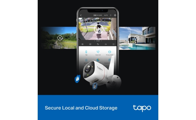 TP-Link Tapo C325WB - Camera IP Exterior, 2K, IP66, 4 MP, wireless, microfon,...