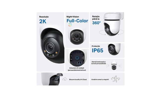 Tapo C510W TP-Link camera IP Exterior, 2K QHD 2560x1440, 360 grade, IP66...